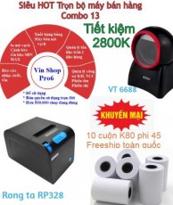 Combo 13 – Trọn bộ phần mềm quản lý VinshopPro6 + máy bán hàng 5.300K Tiết kiệm 2.800K